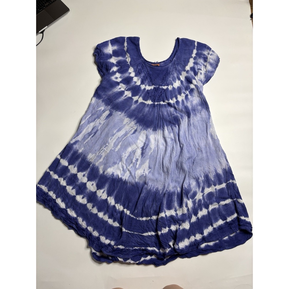 Sakkas Midi Purple Dress Corset Flowy Flutter Embroidered Boho Festival S/M SEE
